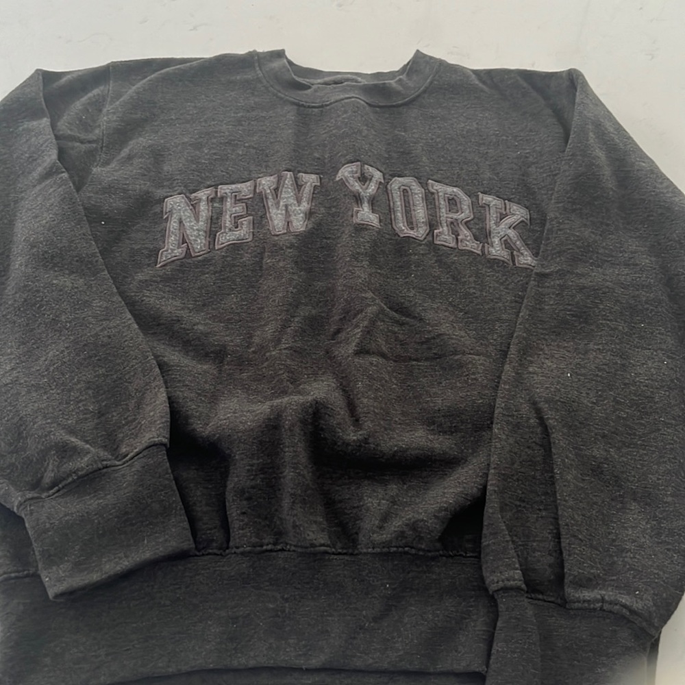 New York embroidered sweatshirt
